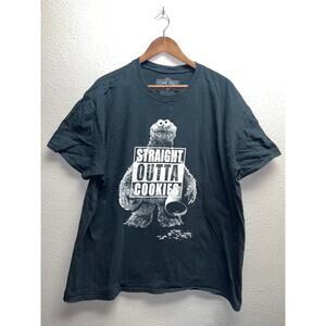 Sesame Street Shirt Straight Outta Cookies Cookie Monster Tee 2XL XXL